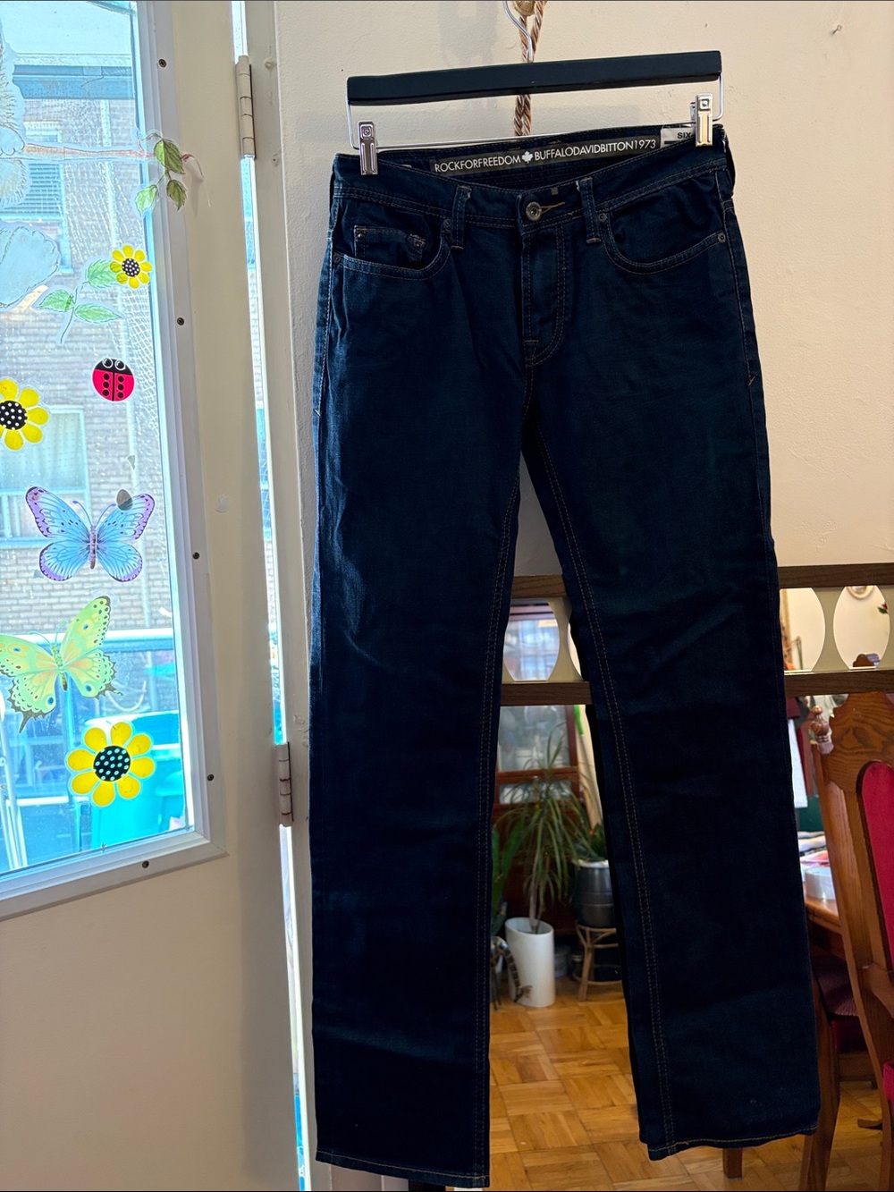 Buffalo David Bitton Men's Dark Blue Straight Leg Jeans